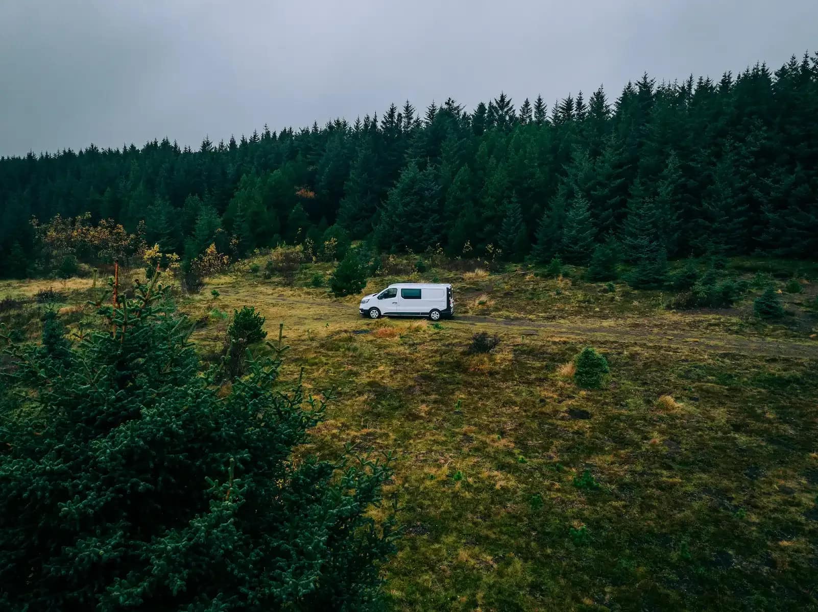 Campervan for 3 persons parked remotely and not dependent on campsite electricity